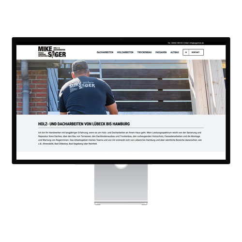 Website für einen Handwerksbetrieb aus Heilshoop, gestaltet von Webdesigner Björn Düwel-Weiß