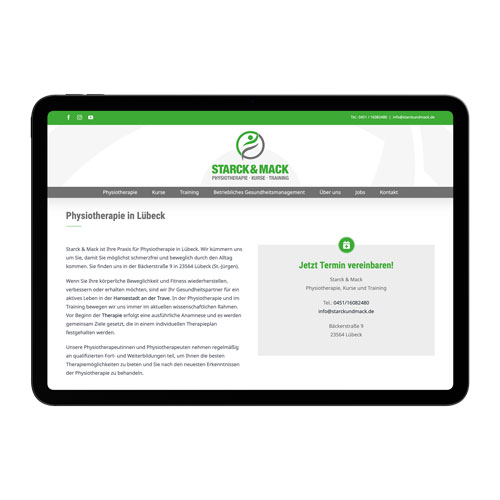 Website Erstellung für Physiotherapie in Lübeck