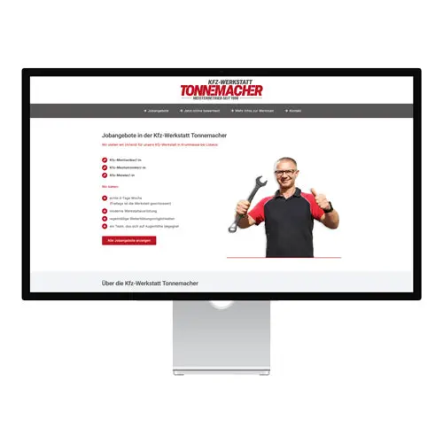 Website Erstellung für Kfz Tonnemacher in Krummesse